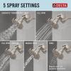 imageDelta Faucet 5Setting H2Okinetic Shower Head Black Stainless with Clarifi Premium Shower Filter Attachment with FilterStainless