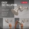 imageDelta Faucet 5Setting H2Okinetic Shower Head Black Stainless with Clarifi Premium Shower Filter Attachment with FilterStainless