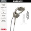 imageDelta Faucet 5Setting HydroRain 2in1 Dual Shower Head with ProClean Spray Gold Round Shower Head with Hose Hand Held Shower Head Champagne Bronze 75419CZSpotshield Brushed Nickel