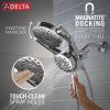 imageDelta Faucet 5Setting HydroRain 2in1 Dual Shower Head with ProClean Spray Gold Round Shower Head with Hose Hand Held Shower Head Champagne Bronze 75419CZChrome