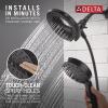 imageDelta Faucet 6Setting In2ition 2in1 Dual Shower Head with ProClean Spray Matte Black Round Shower Head with Hose Hand Held Shower Head Matte Black 75655BLMatte Black