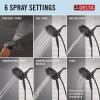 imageDelta Faucet 6Setting In2ition 2in1 Dual Shower Head with ProClean Spray Matte Black Round Shower Head with Hose Hand Held Shower Head Matte Black 75655BLMatte Black