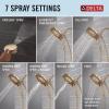 imageDelta Faucet 7Setting In2ition 2in1 Dual Shower Head with ProClean Spray Gold Round Shower Head with Hose Hand Held Shower Head 175 GPM Lumicoat Champagne Bronze 58651CZPR