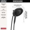 imageDelta Faucet 7Setting In2ition 2in1 Dual Shower Head with ProClean Spray Matte Black Round Shower Head with Hose Hand Held Shower Head 175 GPM Matte Black 58651BL