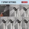 imageDelta Faucet 7Setting In2ition 2in1 Dual Shower Head with ProClean Spray Matte Black Round Shower Head with Hose Hand Held Shower Head 175 GPM Matte Black 58651BL