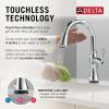 imageDelta Faucet Cassidy Touchless Kitchen Faucet with Touch Technology Brushed Nickel Kitchen Sink Faucet with Pull Down Sprayer Lumicoat Arctic Stainless 9197TLARPRDSTLumicoat Chrome