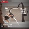 imageDelta Faucet Cassidy Touchless Kitchen Faucet with Touch Technology Brushed Nickel Kitchen Sink Faucet with Pull Down Sprayer Lumicoat Arctic Stainless 9197TLARPRDSTVenetian Bronze