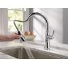 imageDelta Faucet Cassidy Touchless Kitchen Faucet with Touch Technology Brushed Nickel Kitchen Sink Faucet with Pull Down Sprayer Lumicoat Arctic Stainless 9197TLARPRDSTLumicoat Chrome
