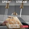 imageDelta Faucet Cassidy Touchless Kitchen Faucet with Touch Technology Brushed Nickel Kitchen Sink Faucet with Pull Down Sprayer Lumicoat Arctic Stainless 9197TLARPRDSTLumicoat Champagne Bronze