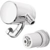imageDelta Faucet 5Setting H2Okinetic Shower Head Black Stainless with Clarifi Premium Shower Filter Attachment with FilterChrome