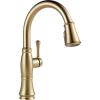 imageDelta Faucet Cassidy Touchless Kitchen Faucet with Touch Technology Brushed Nickel Kitchen Sink Faucet with Pull Down Sprayer Lumicoat Arctic Stainless 9197TLARPRDSTLumicoat Champagne Bronze