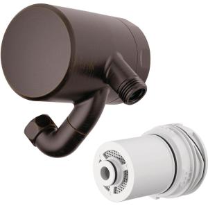 imageDelta Faucet 5Setting H2Okinetic Shower Head Black Stainless with Clarifi Premium Shower Filter Attachment with FilterVenetian Bronze