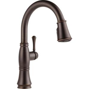imageDelta Faucet Cassidy Touchless Kitchen Faucet with Touch Technology Brushed Nickel Kitchen Sink Faucet with Pull Down Sprayer Lumicoat Arctic Stainless 9197TLARPRDSTVenetian Bronze