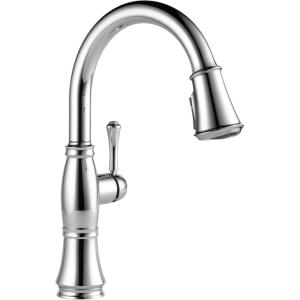 imageDelta Faucet Cassidy Touchless Kitchen Faucet with Touch Technology Brushed Nickel Kitchen Sink Faucet with Pull Down Sprayer Lumicoat Arctic Stainless 9197TLARPRDSTLumicoat Chrome