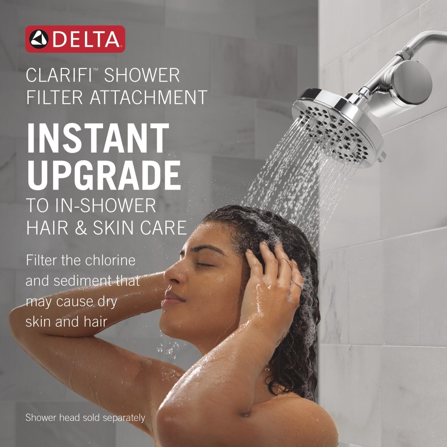 imageDelta Faucet Clarifi Standard Shower Filter Attachment Chrome with Additional Filter CartridgeChrome
