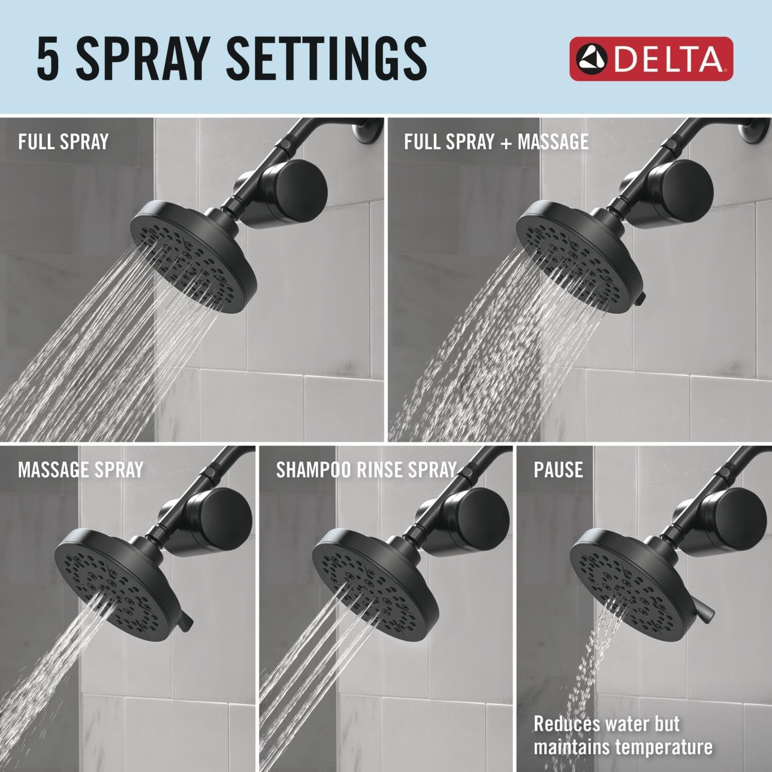 imageDelta Faucet Clarifi Standard Shower Filter Attachment Chrome with Additional Filter CartridgeMatte Black