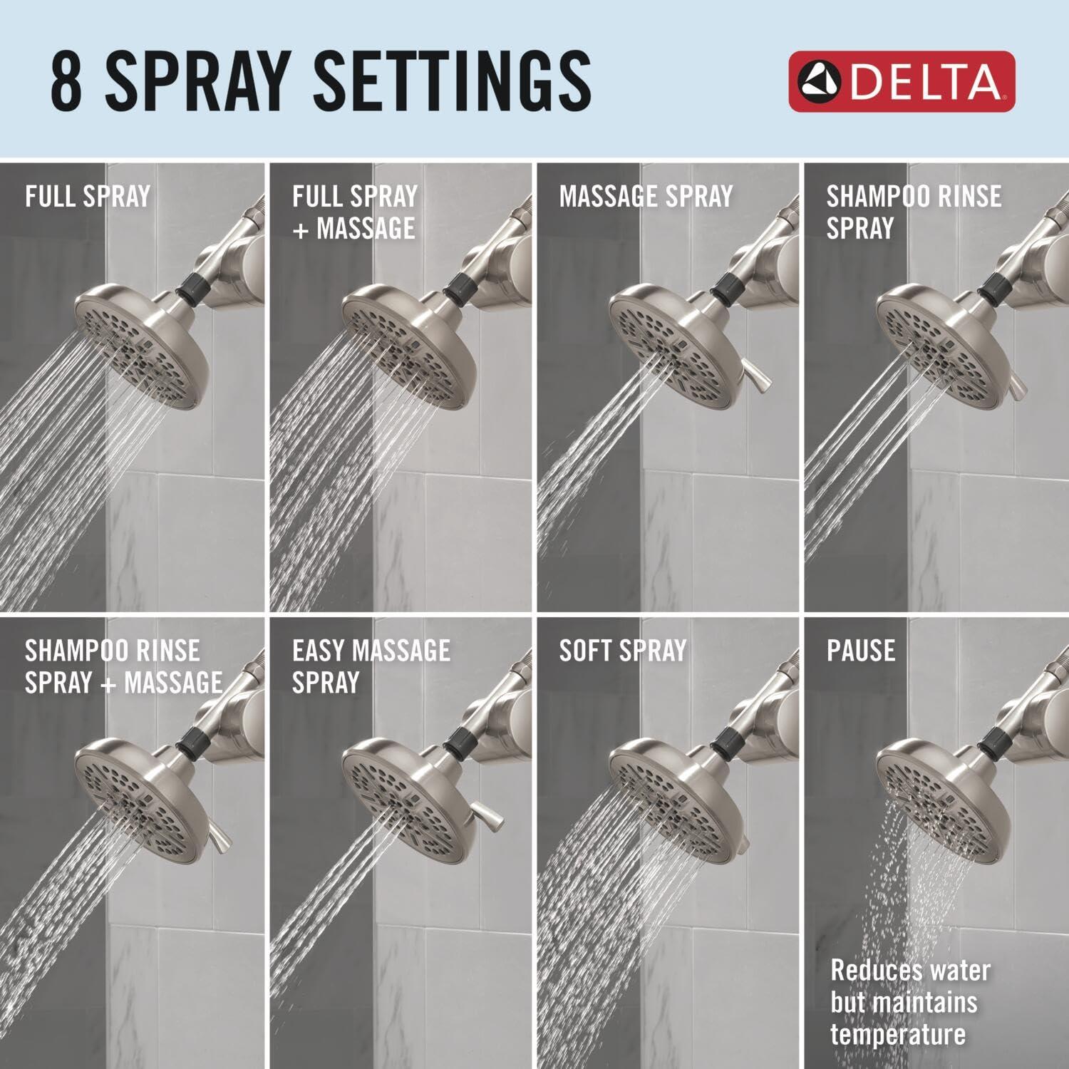 imageDelta Faucet Clarifi Standard Shower Filter Attachment Chrome with Additional Filter CartridgeSatin Nickel
