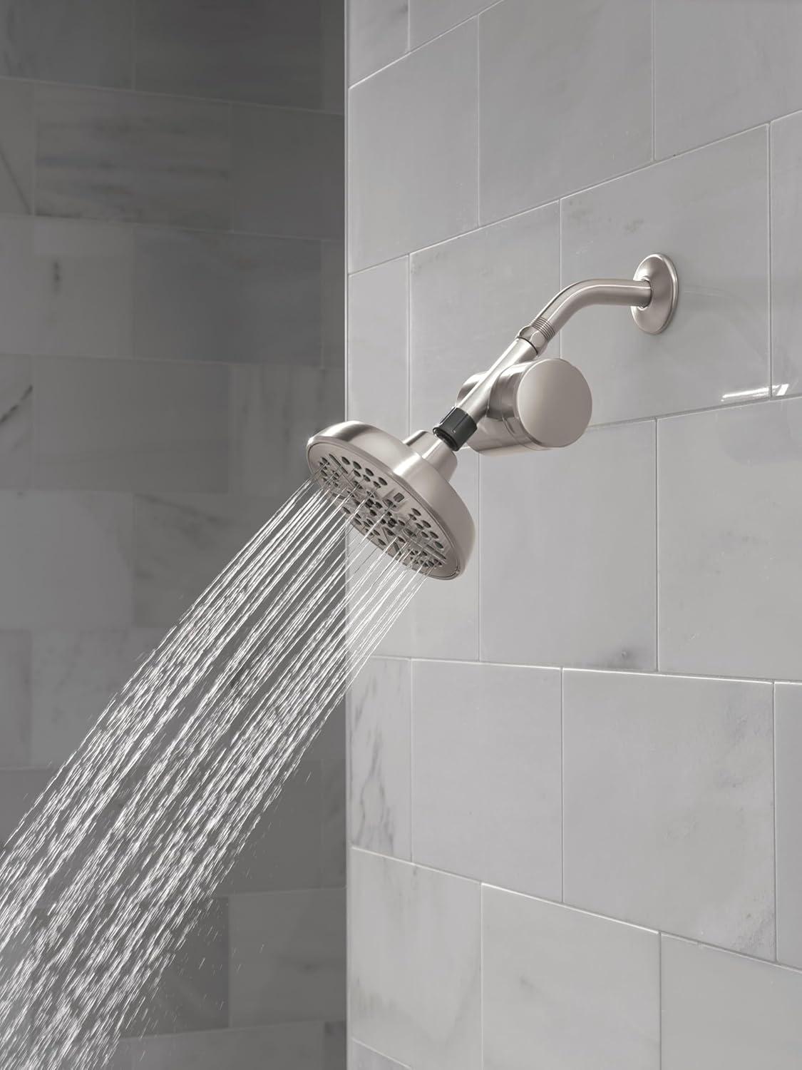 imageDelta Faucet Clarifi Standard Shower Filter Attachment Chrome with Additional Filter CartridgeSatin Nickel