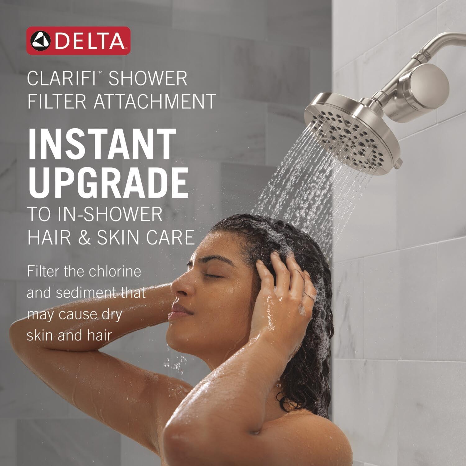 imageDelta Faucet Clarifi Standard Shower Filter Attachment Chrome with Additional Filter CartridgeStainless