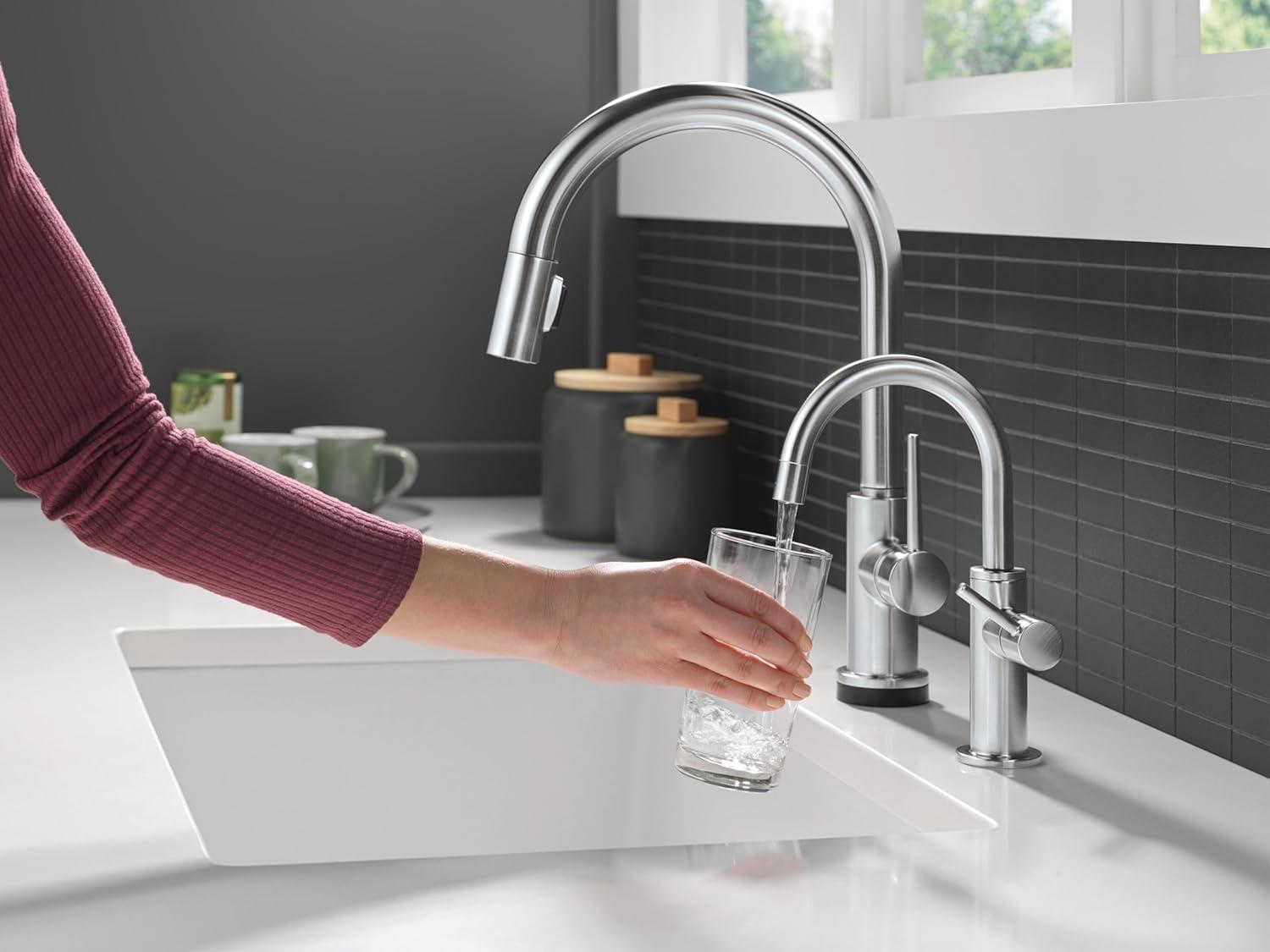 imageDelta Faucet Clarifi Under Sink Reverse Osmosis Water Filter System with Arctic Stainless Traditional Beverage Dispenser FaucetArctic Stainless