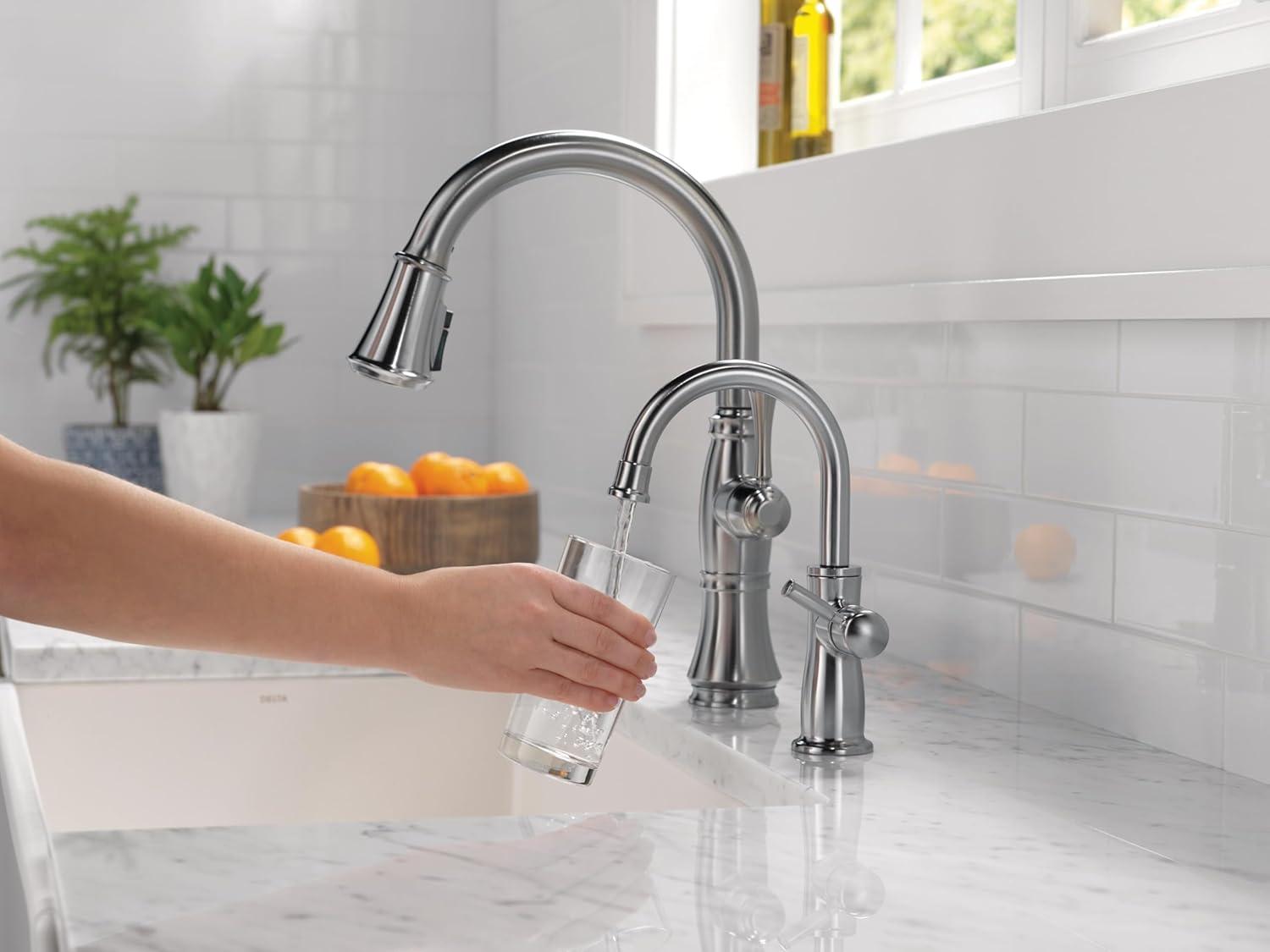 imageDelta Faucet Clarifi Under Sink Reverse Osmosis Water Filter System with Arctic Stainless Traditional Beverage Dispenser FaucetMatte Black