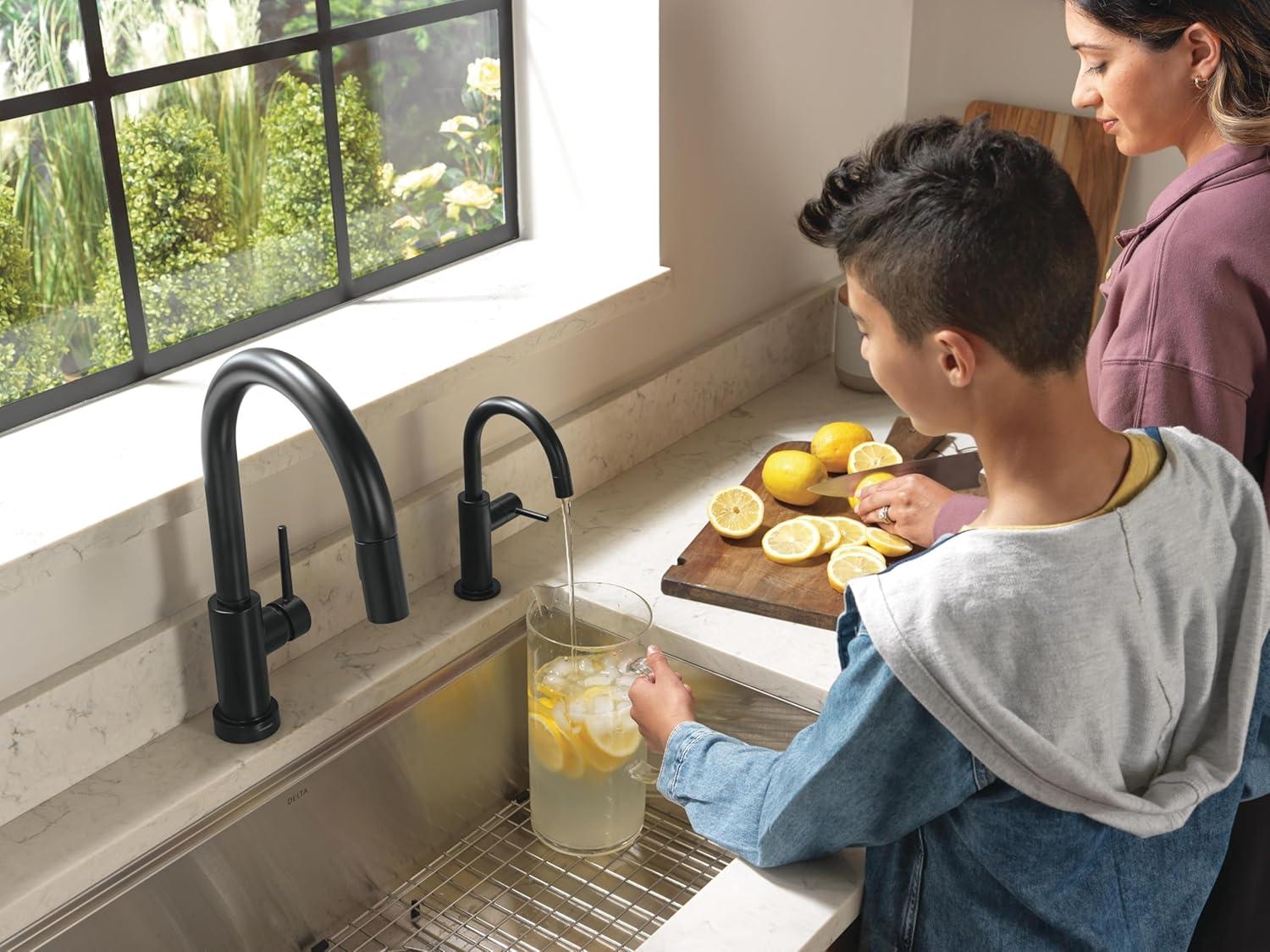 imageDelta Faucet Clarifi Under Sink Reverse Osmosis Water Filter System with Arctic Stainless Traditional Beverage Dispenser FaucetMatte Black