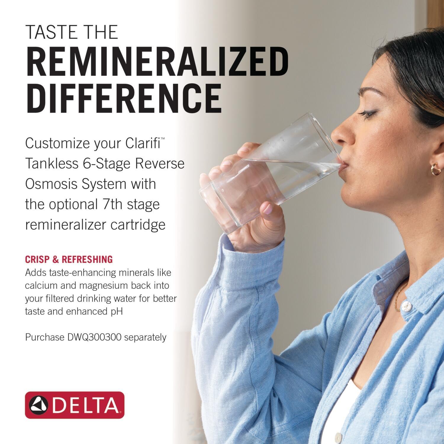 imageDelta Faucet Clarifi Under Sink Reverse Osmosis Water Filter System with Arctic Stainless Traditional Beverage Dispenser FaucetVenetian Bronze