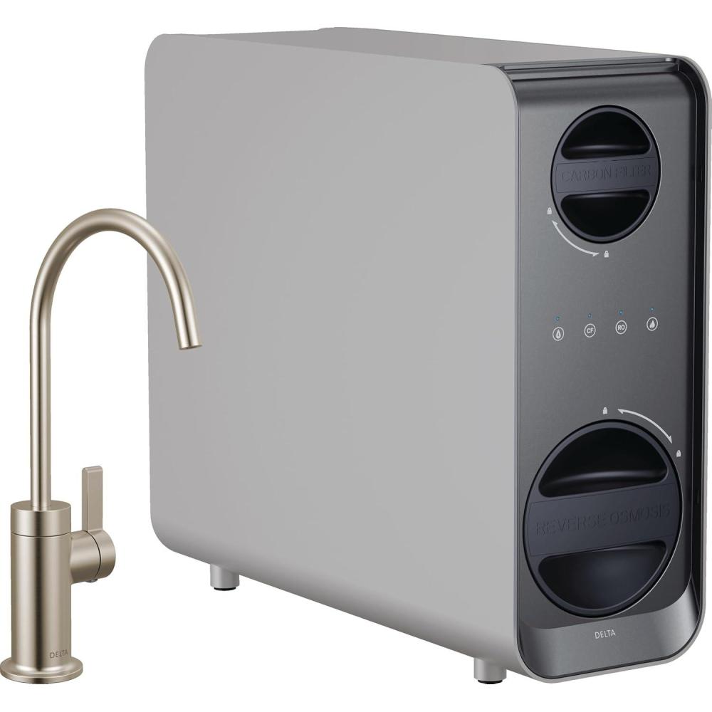 imageDelta Faucet Clarifi Under Sink Reverse Osmosis Water Filter System with Arctic Stainless Traditional Beverage Dispenser FaucetStainless