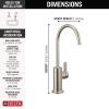 imageDelta Faucet Clarifi Under Sink Reverse Osmosis Water Filter System with Arctic Stainless Traditional Beverage Dispenser FaucetStainless