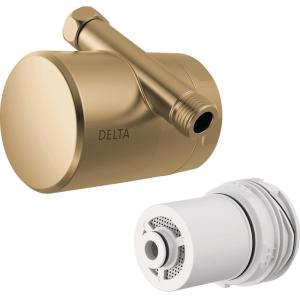 imageDelta Faucet Clarifi Standard Shower Filter Attachment Chrome with Additional Filter CartridgeChampagne Bronze