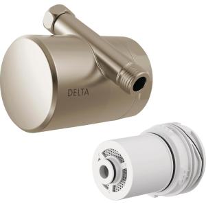 imageDelta Faucet Clarifi Standard Shower Filter Attachment Chrome with Additional Filter CartridgeSatin Nickel