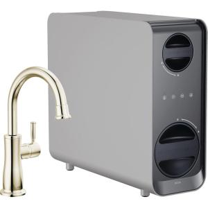 imageDelta Faucet Clarifi Under Sink Reverse Osmosis Water Filter System with Arctic Stainless Traditional Beverage Dispenser FaucetPolished Nickel