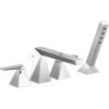 imageDELTA FAUCET T4743 Trillian TwoHandle Roman Tub Trim with Hand Shower DeckMount with Diverter ChromeChrome