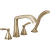 imageDELTA FAUCET T4776CZ Four Hole Roman Tub Trim DeckMount with Diverter Champagne Bronze