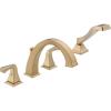 imageDelta Faucet Dryden Roman Tub Faucet with Hand Shower  T4751CZ  Bathroom Faucet Handles ampamp Hand Shower Set  Champagne Bronze Valve Sold Separately