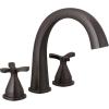 imageDelta Faucet Stryke Roman Tub Faucet  T27776SS  Modern Bathtub Faucet ampamp Lever Handles  Sleek Bathroom Fixtures  Stainless Spoke Handles Valve Sold SeparatelyVenetian Bronze