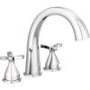 imageDelta Faucet Stryke Roman Tub Faucet  T27776SS  Modern Bathtub Faucet ampamp Lever Handles  Sleek Bathroom Fixtures  Stainless Spoke Handles Valve Sold SeparatelyChrome