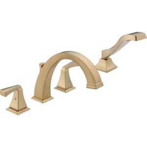 imageDelta Faucet Dryden Roman Tub Faucet with Hand Shower  T4751CZ  Bathroom Faucet Handles ampamp Hand Shower Set  Champagne Bronze Valve Sold Separately