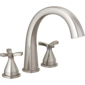 imageDelta Faucet Stryke Roman Tub Faucet  T27776SS  Modern Bathtub Faucet ampamp Lever Handles  Sleek Bathroom Fixtures  Stainless Spoke Handles Valve Sold SeparatelyStainless