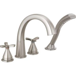 imageT47776SS Four Hole Roman Tub Trim DeckMount with Diverter Stainless