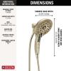 imageDelta Faucet 5Spray In2ition 2in1 Dual Hand Held Shower Head with Hose H2Okinetic Handheld Shower Head with Magnetic Docking Gold Handheld Shower Heads Lumicoat Champagne Bronze 58620CZPRPKLumicoat Polished Nickel