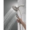 imageDelta Faucet 5Spray In2ition 2in1 Dual Hand Held Shower Head with Hose H2Okinetic Handheld Shower Head with Magnetic Docking Gold Handheld Shower Heads Lumicoat Champagne Bronze 58620CZPRPKLumicoat Stainless