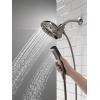 imageDelta Faucet 5Spray In2ition 2in1 Dual Hand Held Shower Head with Hose H2Okinetic Handheld Shower Head with Magnetic Docking Gold Handheld Shower Heads Lumicoat Champagne Bronze 58620CZPRPKLumicoat Black Stainless