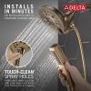 imageDelta Faucet 5Spray In2ition 2in1 Dual Hand Held Shower Head with Hose H2Okinetic Handheld Shower Head with Magnetic Docking Gold Handheld Shower Heads Lumicoat Champagne Bronze 58620CZPRPKLumicoat Champagne
