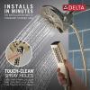 imageDelta Faucet 5Spray In2ition 2in1 Dual Hand Held Shower Head with Hose H2Okinetic Handheld Shower Head with Magnetic Docking Gold Handheld Shower Heads Lumicoat Champagne Bronze 58620CZPRPKLumicoat Polished Nickel