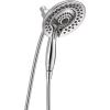 imageDelta Faucet 5Spray In2ition 2in1 Dual Shower Head with HandHeld Spray Black Hand Held Shower Head with Hose Handheld Shower Heads 25 GPM Shower Head Matte Black 58569BL25PKChrome