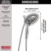 imageDelta Faucet 5Spray In2ition 2in1 Dual Shower Head with HandHeld Spray Black Hand Held Shower Head with Hose Handheld Shower Heads 25 GPM Shower Head Matte Black 58569BL25PKChrome