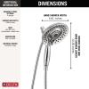 imageDelta Faucet 5Spray In2ition 2in1 Dual Shower Head with HandHeld Spray Black Hand Held Shower Head with Hose Handheld Shower Heads 25 GPM Shower Head Matte Black 58569BL25PKChrome