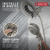 imageDelta Faucet 5Spray In2ition 2in1 Dual Shower Head with HandHeld Spray Black Hand Held Shower Head with Hose Handheld Shower Heads 25 GPM Shower Head Matte Black 58569BL25PKStainless