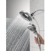 imageDelta Faucet 5Spray In2ition 2in1 Dual Shower Head with HandHeld Spray Black Hand Held Shower Head with Hose Handheld Shower Heads 25 GPM Shower Head Matte Black 58569BL25PKChrome